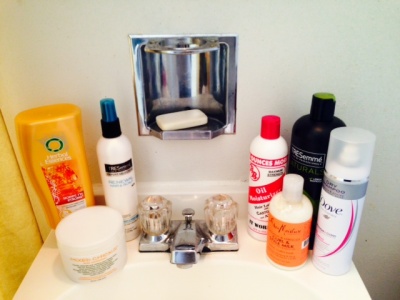 my stash of products. my stash of products.